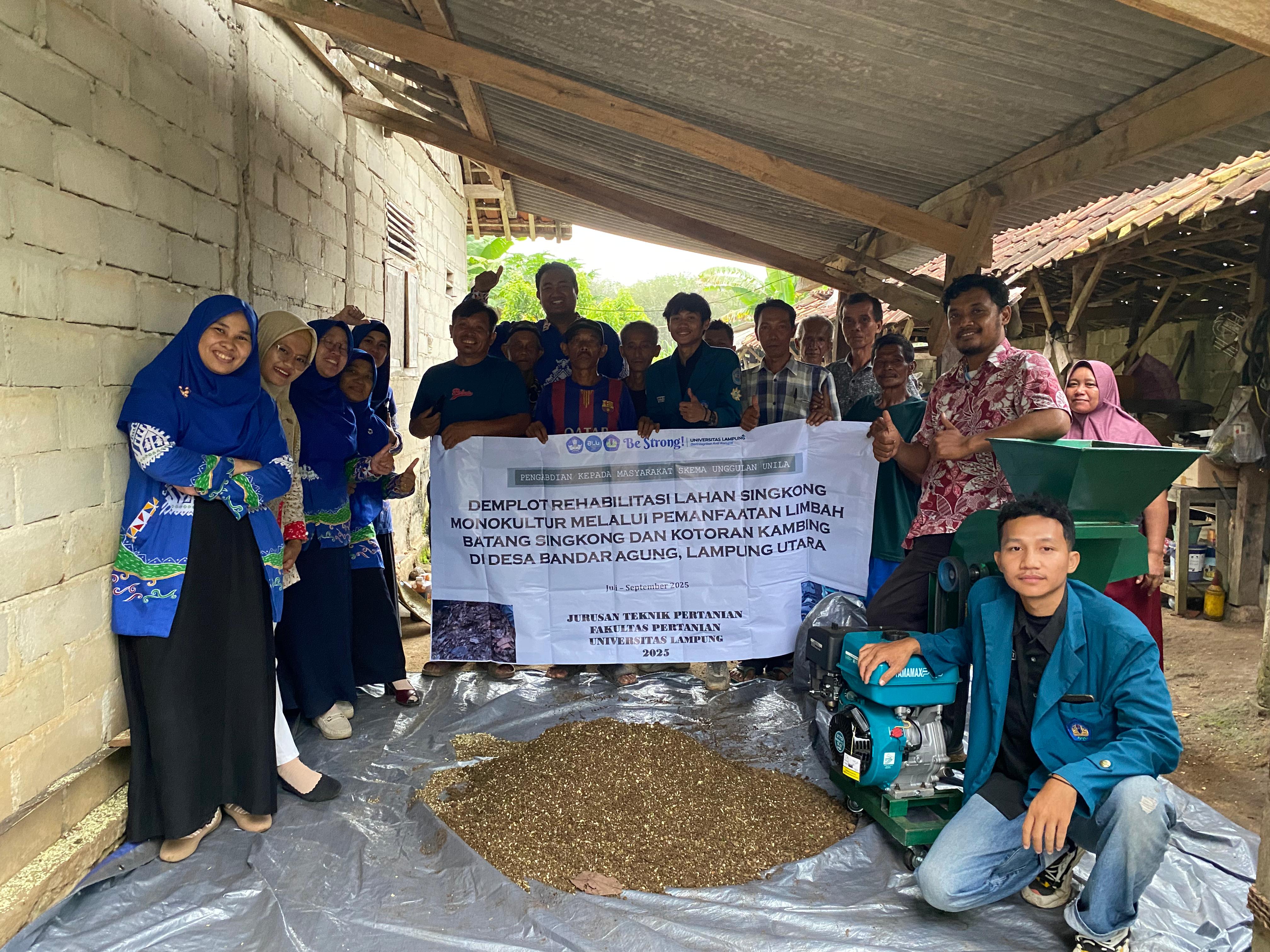 Sinergi BPP Kecamatan Muara Sungkai dan Jurusan Teknik Pertanian UNILA dalam Upaya Rehabilitasi Lahan Singkong di Desa Bandar Agung