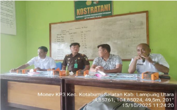 Komisi Pengawas Pupuk dan Pestisida Lampung Utara Mengadakan Monev di Kotabumi Selatan