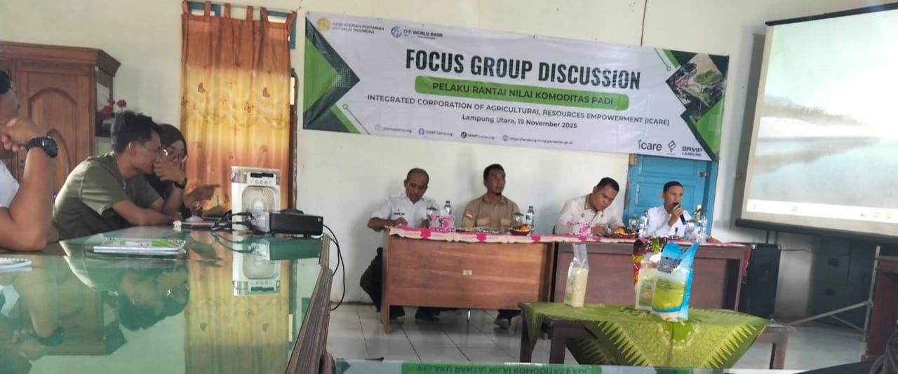 Focus Group Discussion Program ICARE: Memperkuat Rantai Nilai Komoditas Padi di Lampung Utara