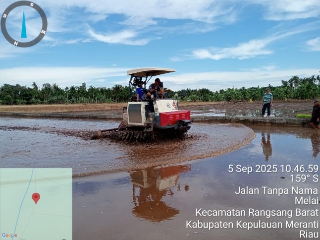 Brigade Pangan Pesisir Jaya Laksanakan Pengolahan Lahan Sawah di MT III Tahun 2025