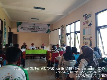 SOSIALISASI SEKOLAH LAPANG TEMATIK PADI RAMAH LINGKUNGAN