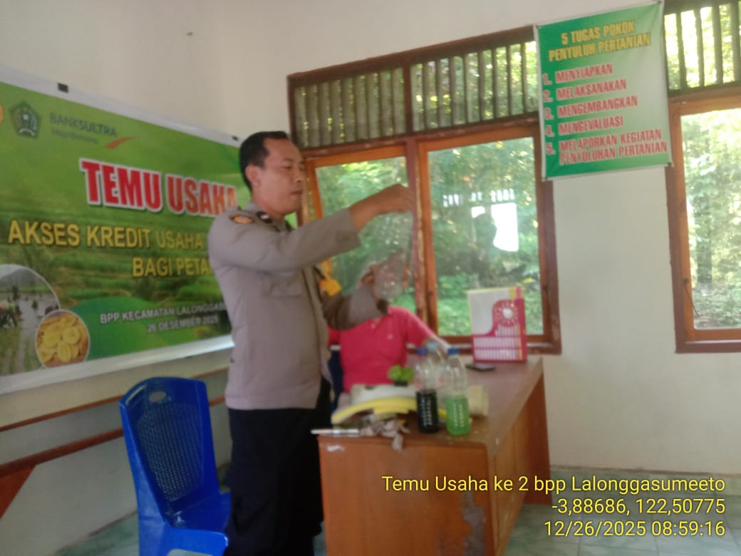 Babinkamtibmas Jadi Pemateri Teknis Budidaya Hidroponik bagi Kelompok Wanita Tani di BPP Lalonggasu Meeto