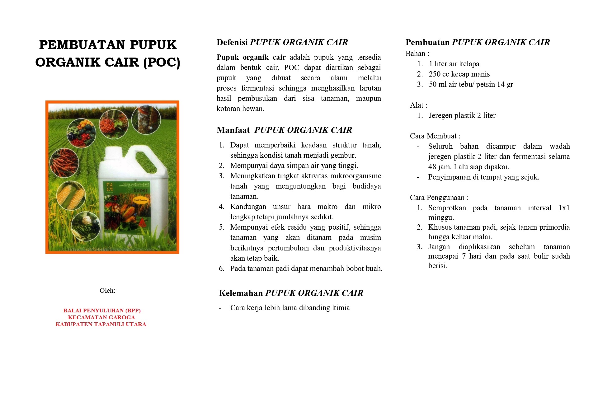 Pembuatan POC-BPP Garoga