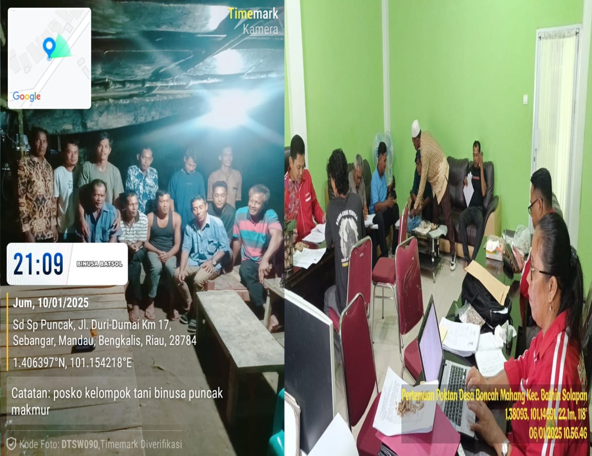 PENUMBUHAN POKTAN DESA BONCAH MAHANG KECAMATAN BATHIN SOLAPAN KABUPATEN BENGKALIS