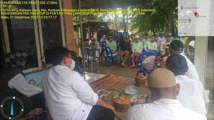 KUNJUNGAN  DIREKTORAT  JENDERAL  PERLINDUNGAN  TANAMAN  PANGAN KEMENTERIAN PERTANIAN KE KELOMPOKTANI ITING LANGGEM DESA KURIPAN UTARA KECAMATAN KURIPAN KABUPATEN LOMBOK BARAT