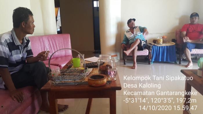 Kunjungan ke Sekretariat Kelompok Tani Sipakatuo Desa Kaloling Kecamatan Gantarangkeke Kabupaten Bantaeng