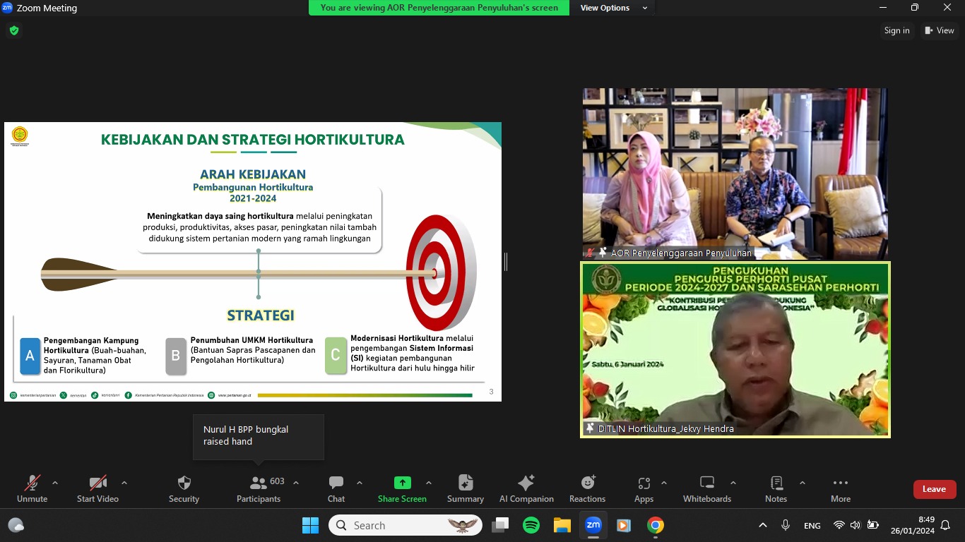 KEMENTAN TINGKATKAN DAYA SAING HORTIKULTURA MELALUI PENINGKATAN PRODUKSI, PRODUKTIVITAS, AKSES PASAR DAN PENINGKATAN NILAI TAMBAH