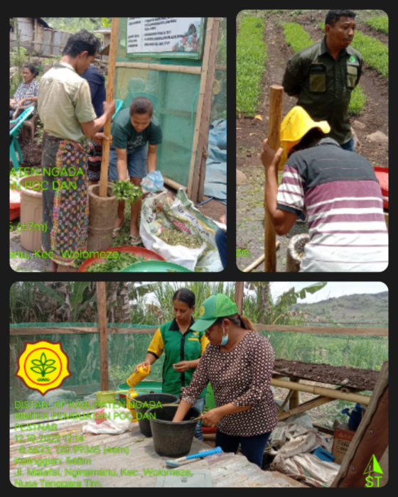 Edukasi Pembuatan (poc)  Npk, Dengan Metode Fermentasi Anaerob Di Desa Nginamanu Selatan, Kecamatan Wolomeze, Kabupaten Ngada