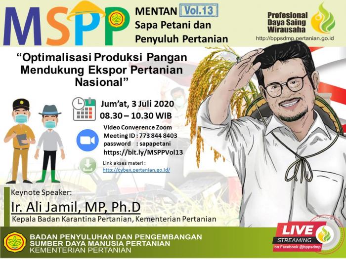 Mentan Sapa Petani Vol. 13  3 Juli 2020 