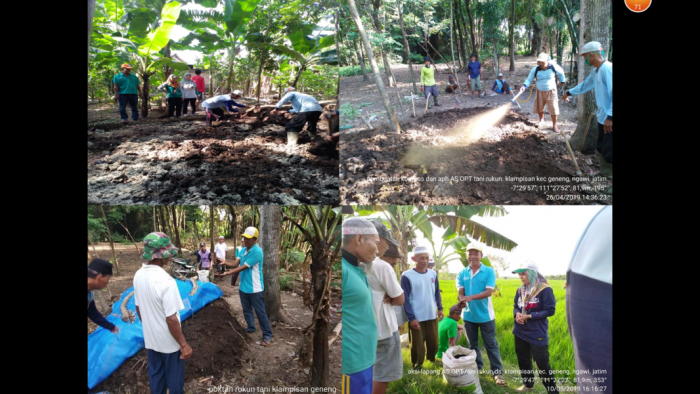 Pembuatan Pupuk Kandang/organik di Kelompok Tani Tani Rukun Desa Klampisan Kec.Geneng Kab. Ngawi