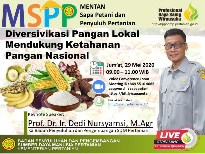 Mentan Sapa Petani Penyuluh Pertanian 29 Mei 2020