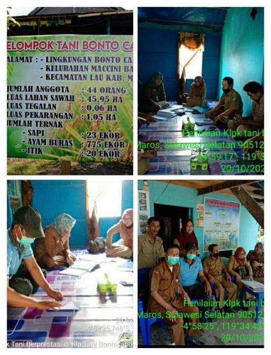Penilaian Kelompok Tani Berprestasi Tahun 2020 di Poktan Bonto Cabu