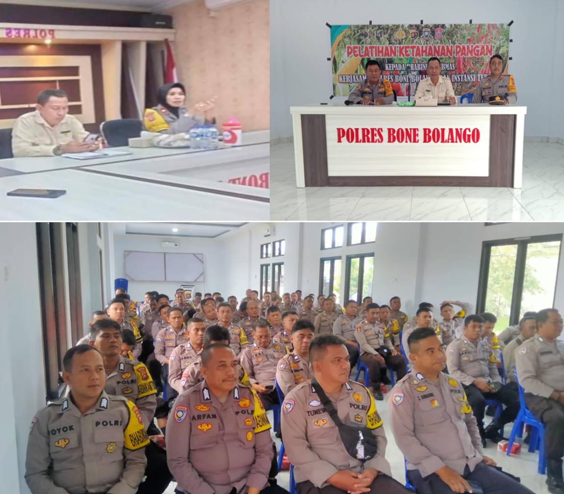 Polres Bone Bolango Gelar Pelatihan Ketahanan Pangan untuk Bhabinkamtibmas