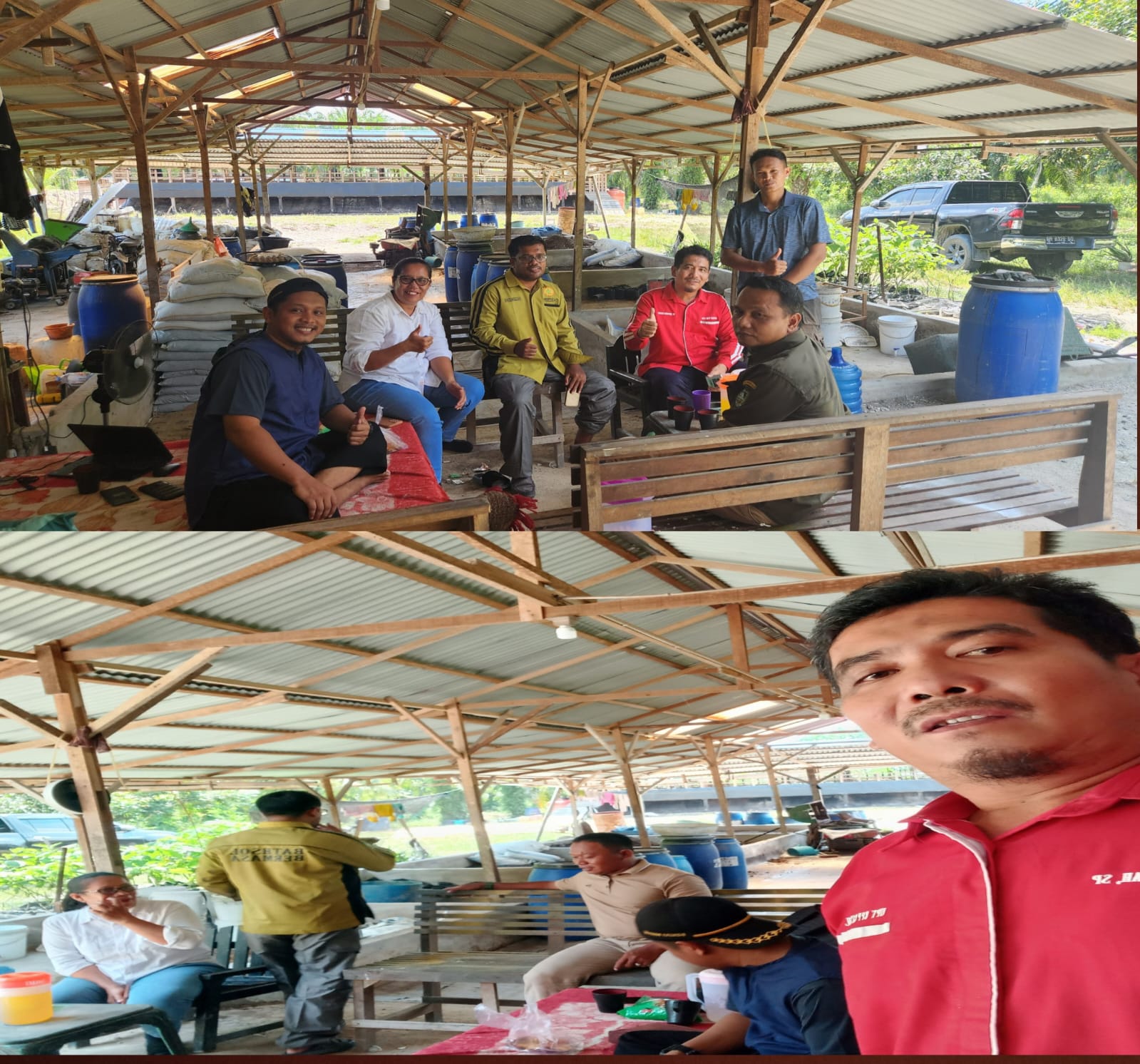 TEKNIS PEMBUATAN KOMPOS KOHE KAMBING OLEH BUMDES  DESA BONCAH MAHANG KECAMATAN BATHIN SOLAPAN