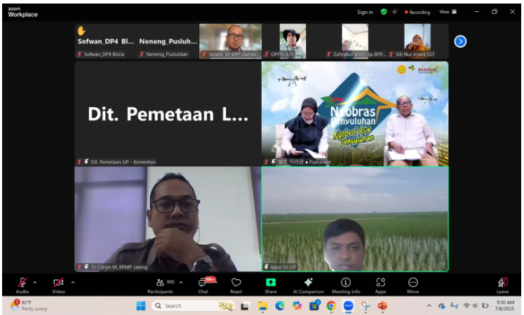 Kementan Dorong Peran Aktif Penyuluh Pertanian dalam Pembuatan Poligon Sawah di Luar LBS