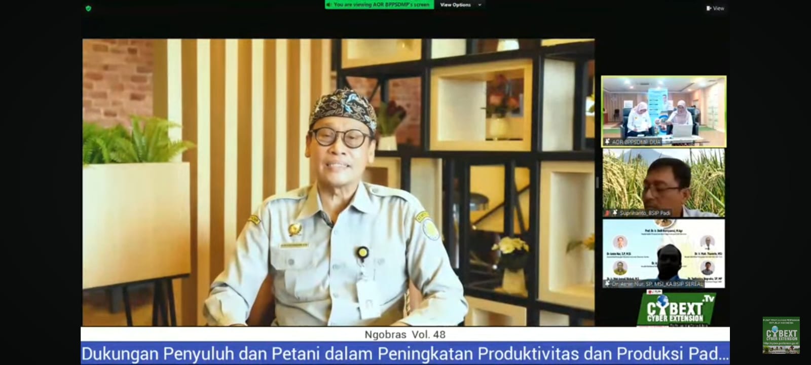 TINGKATKAN KAPASITAS PENYULUH, PUSLUHTAN GELAR NGOBRAS EDISI UPSUS PENINGKATAN PRODUKSI PADI DAN JAGUNG