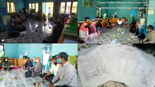Pembentukan POSLUHDES "Kayuh Bersama" di Desa Rantau Karau Tengah Kec. Sungai Pandan Kab. HSU