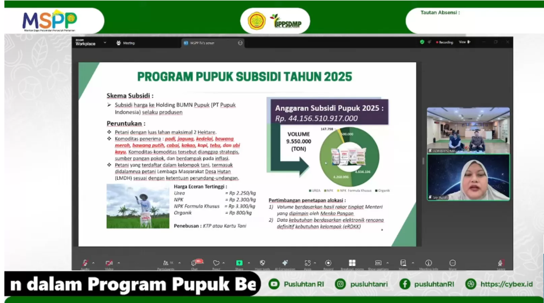 Kementan Optimalkan Peran Penyuluh Pertanian Kawal Pupuk Bersubsidi