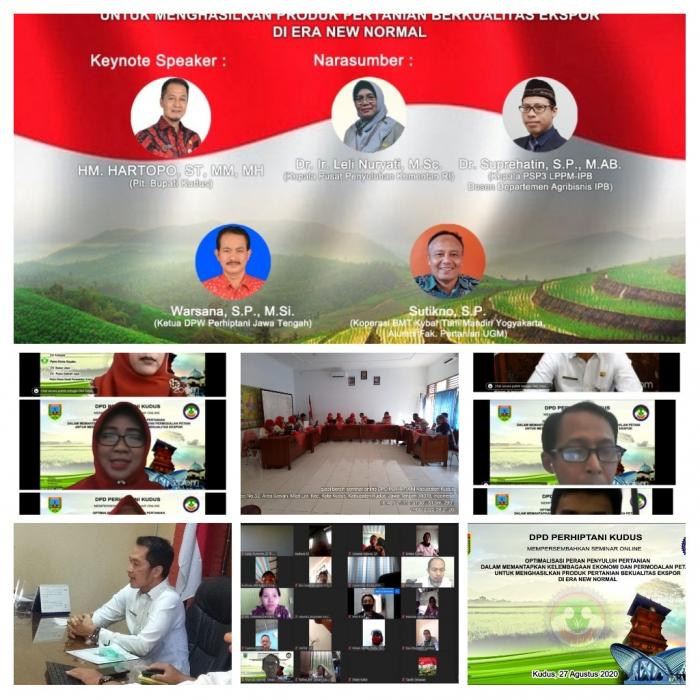 PERHIPTANI KABUPATEN KUDUS MENGADAKAN SEMINAR NASIONAL ONLINE