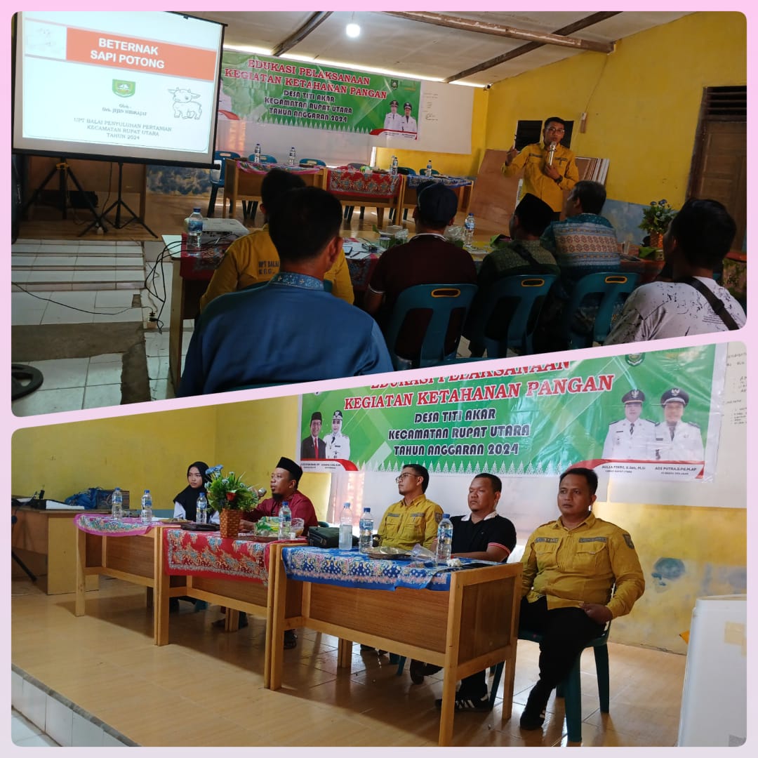 Edukasi Pelaksanaan Kegiatan Ketahanan Pangan  Desa Titi Akar Tahun 2024
