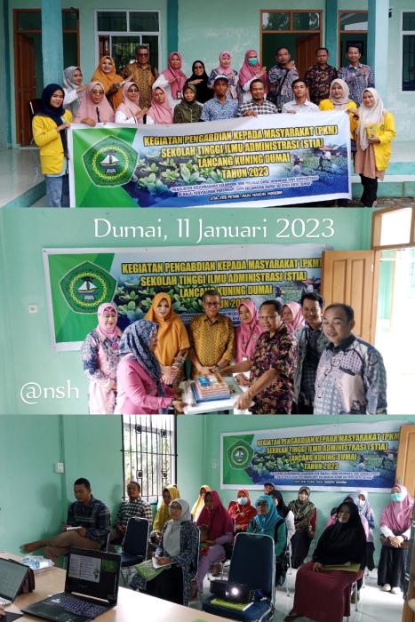 Sosialisasi Penguatan Kelembagaan Kelompok Tani dalam PKM STIA Lancang Kuning di BPP Dumai  Selatan Kota Dumai 