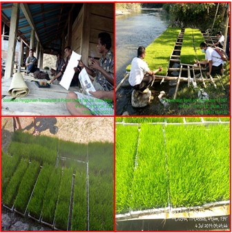 PENYEMAIAN BENIH PADI SAWAH MENGGUNAKAN TRAY/DAPOG  DI DESA HUPU MADA