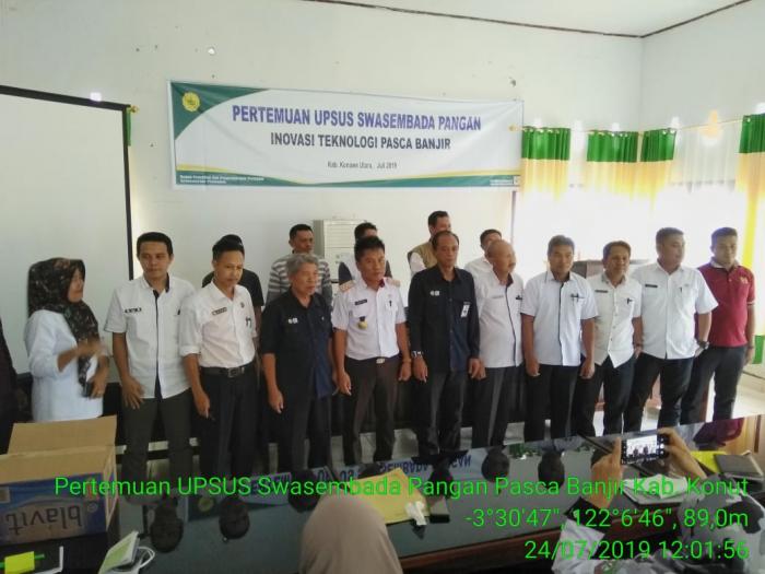 PERTEMUAN UPSUS SWASEMBADA PANGAN TEKNOLOGI PASCA BANJIR DALAM MENUNJANG UPSUS SWASEMBADA PANGAN DI KABUPATEN KONAW UTARA