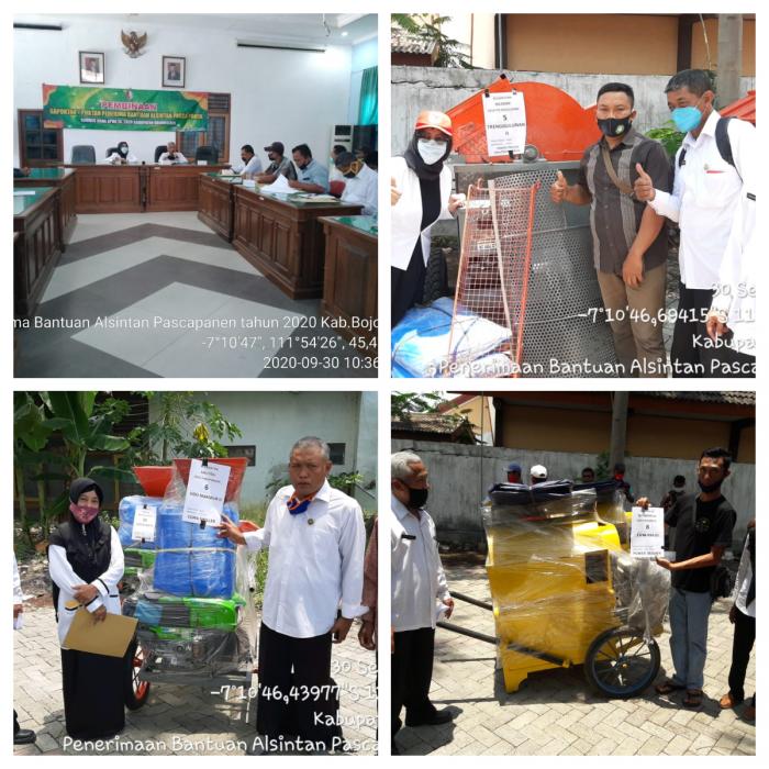 Pembinaan Gapoktan dan Kelompok tani Penerima Bantuan Alasintan Pasca panen APBN Tahun 2020 di Kabupaten Bojonegoro