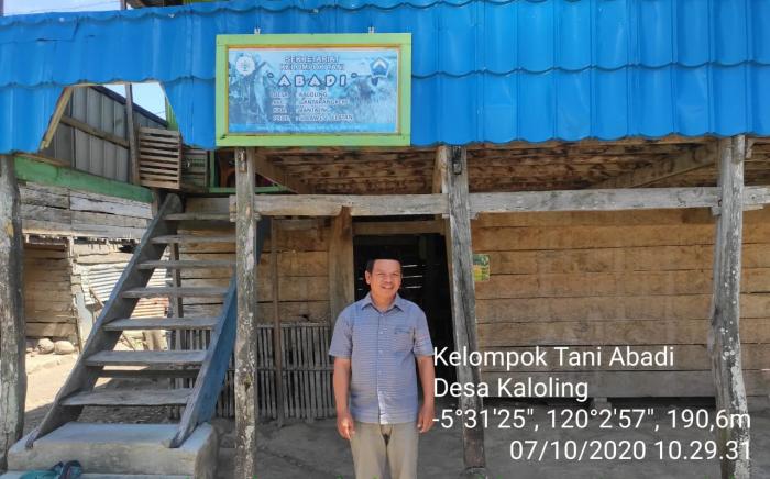 Kunjungan ke Sekretariat Kelompok Tani Abadi Desa Kaloling Kecamatan Gantarangkeke Kabupaten Bantaeng