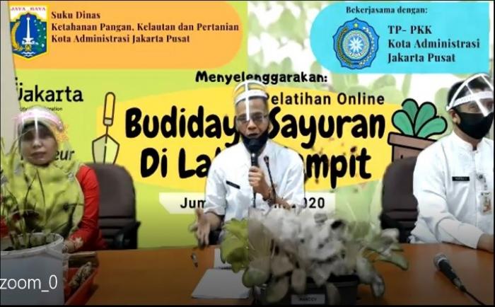 Sudin KPKP Jakarta Pusat MeRefresh Kader PKK Kota Administrasi Jakarta Pusat tentang Bertani secara Virtual