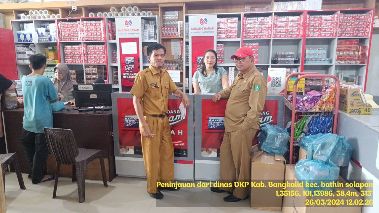 Dinas Ketahanan Pangan ( Dkp ) Kab. Bengkalis, Melaksanakan Peninjauan Stok Dan Kebutuhan Bahan Pokok Ke Grosir Atau Toko Eceran Di Kec. Bathin Solapan.