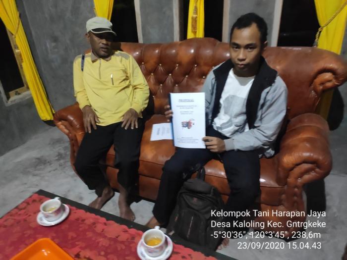 Kunjungan ke Kelompok Tani Harapan Jaya Desa Kaloling Kec.Gantarangkeke Kab.Bantaeng