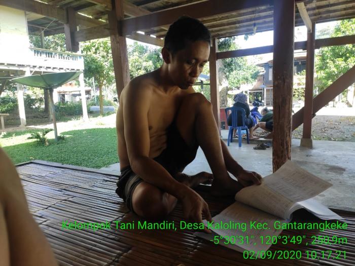 Kunjungan ke Sekretariat Kelompok Tani Mandiri Desa Kaloling Kec. Gantarangkeke Kab. Bantaeng