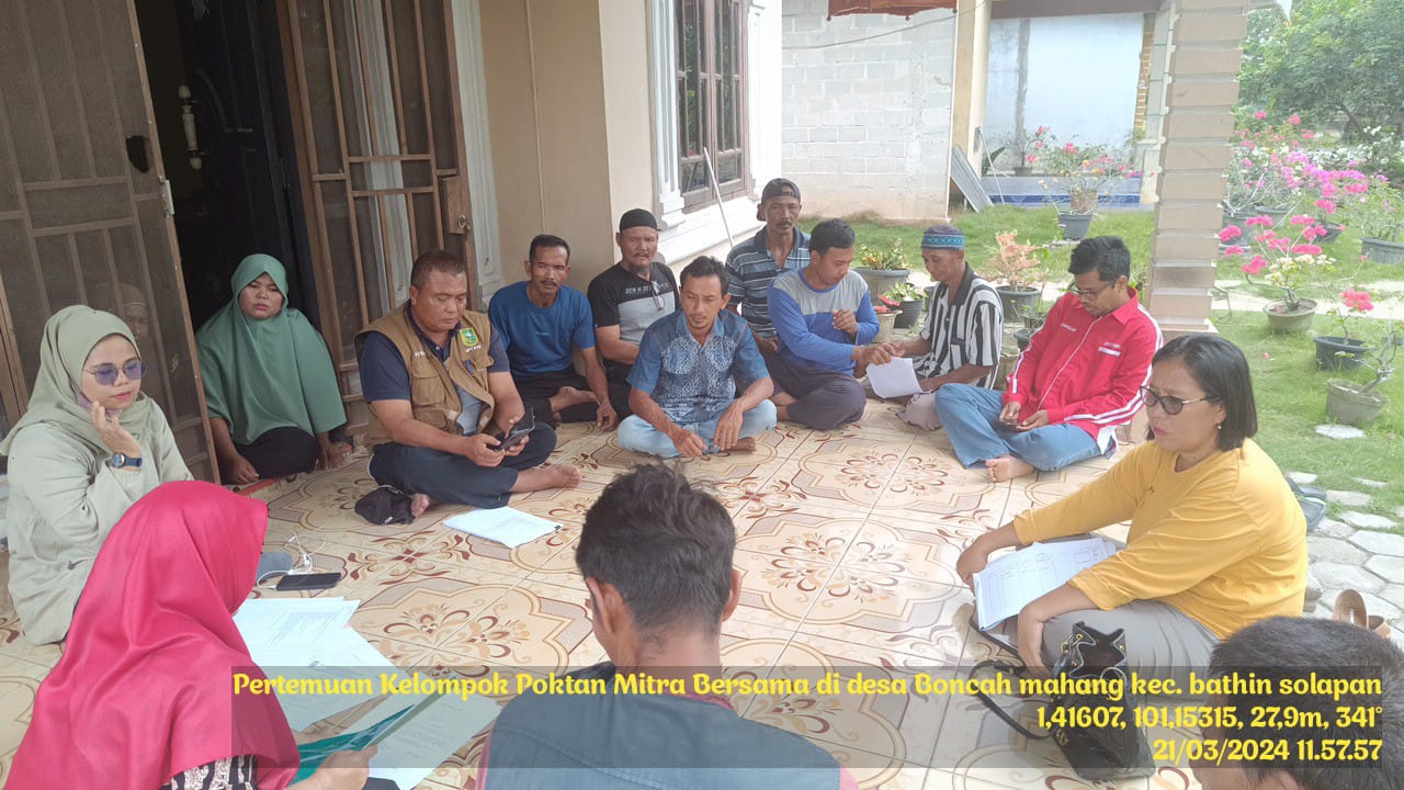 Dinas Peternakan  Dan  Kesehatan  Hewan  Provinsi Riau, Melaksanakan Cpcl Ke Kelompok Tani Mitra Bersama Desa Boncah Mahang Kecamatan Bathin Solapan.