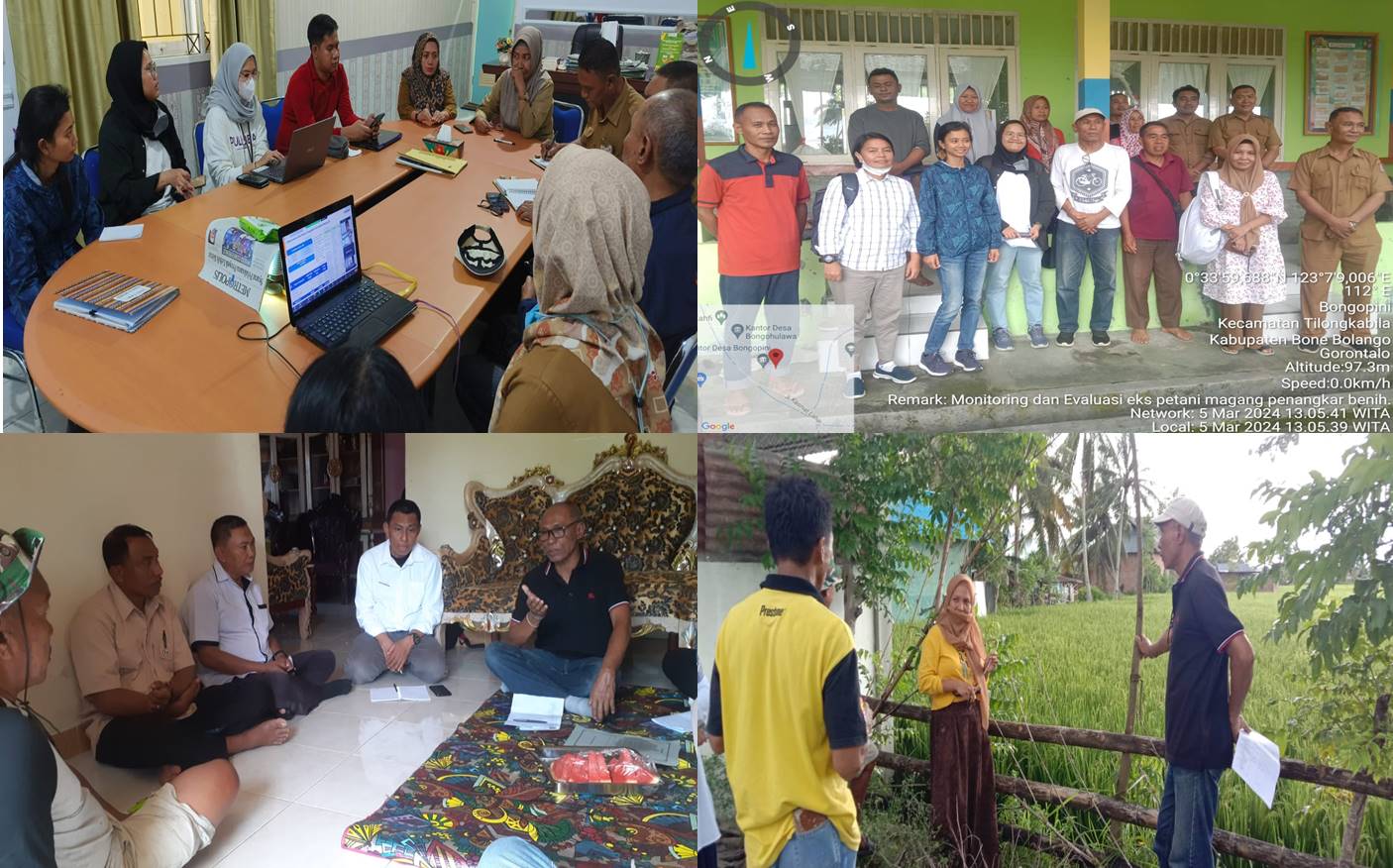 MONITORING DAN EVALUASI BAGI PETANI MAGANG PENANGKAR BENIH OLEH TIM NPMO PROGRAM READSI DI KABUPATEN BONE BOLANGO