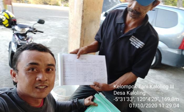 Kunjungan ke Sekretariat kelompok Tani Kaloling III Desa Kaloling Kec.Gantarangkeke Kab.Bantaeng