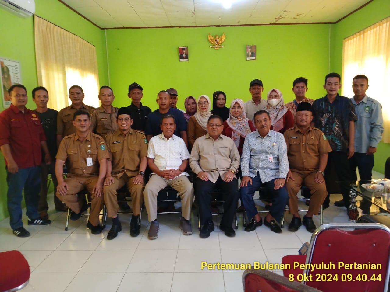 DINAS TANAMAN PANGAN, HORTIKULTURA, DAN PETERNAKAN KABUPATEN BENGKALIS GELAR PERTEMUAN BULANAN PENYULUH DI KECAMATAN RUPAT UTARA