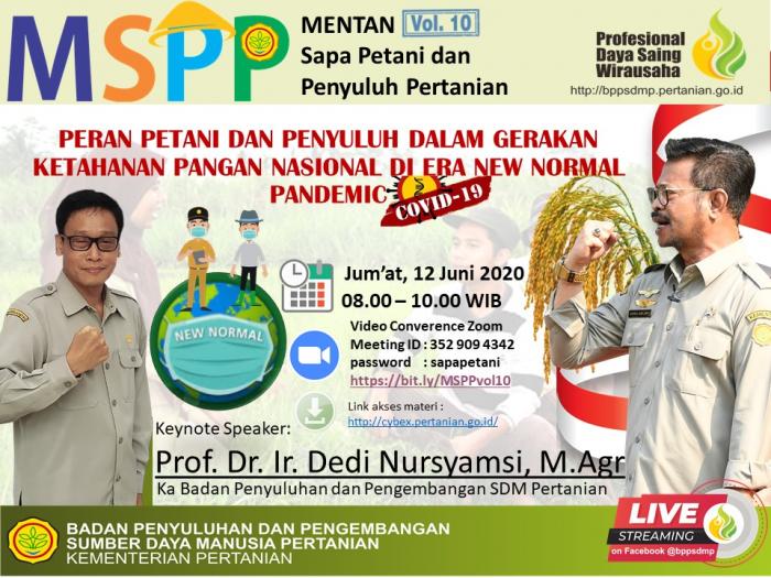 Mentan Sapa Petani Vol. 10  12 Juni 2020 