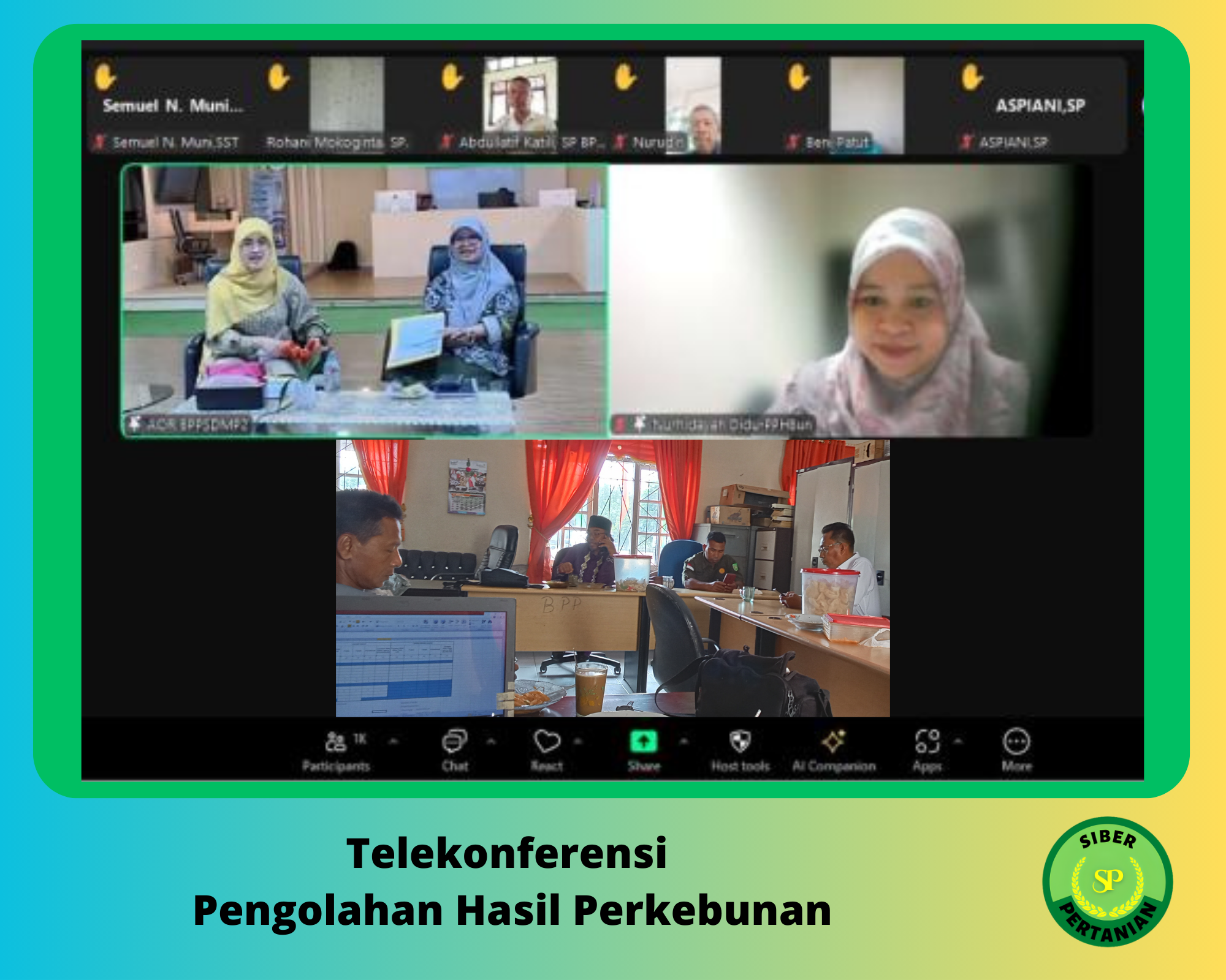 Telekonferensi Olahan Komoditas Ekspor Perkebunan