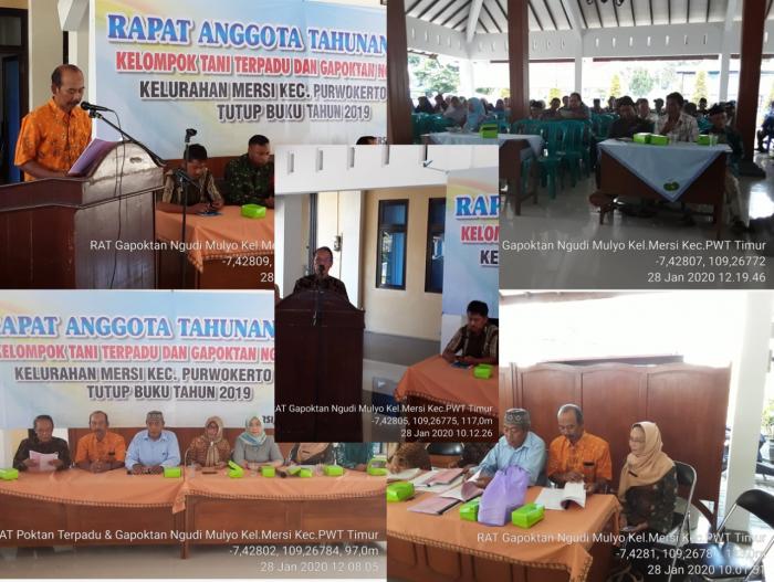 RAT GAPOKTAN NGUDI MULYA KELURAHAN MERSI KECAMATAN PURWOKERTO TIMUR