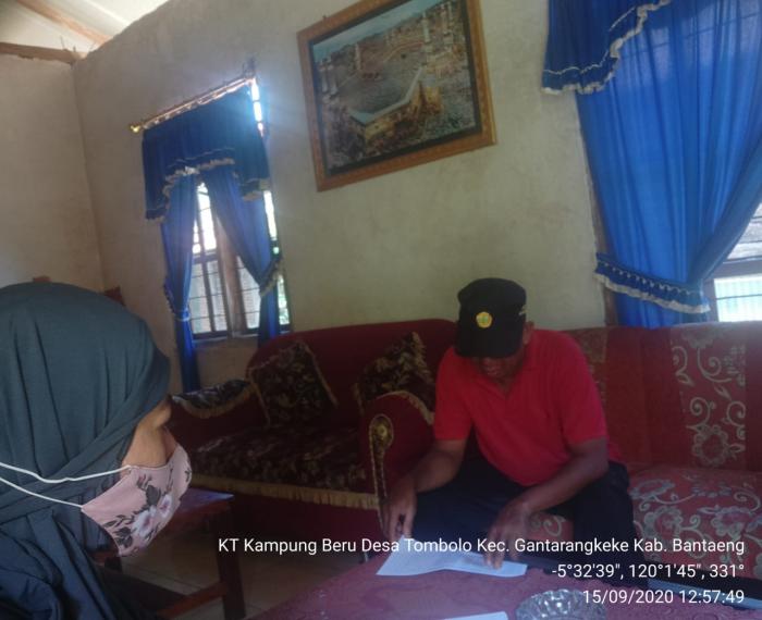 Kunjungan ke Sekretariat Kelompok Tani  Kampung Beru Desa Tombolo Kec. Gantarangkeke Kab. Bantaeng