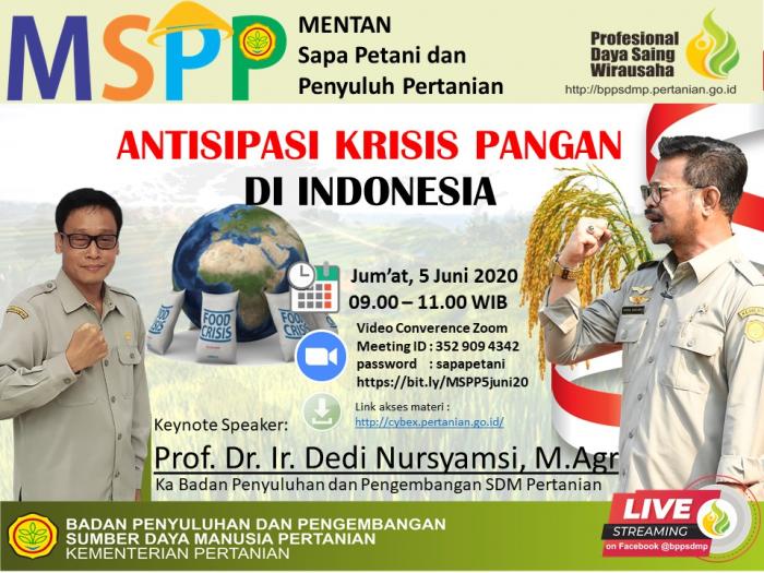 Mentan Sapa Petani Penyuluh Pertanian 5 juni 2020