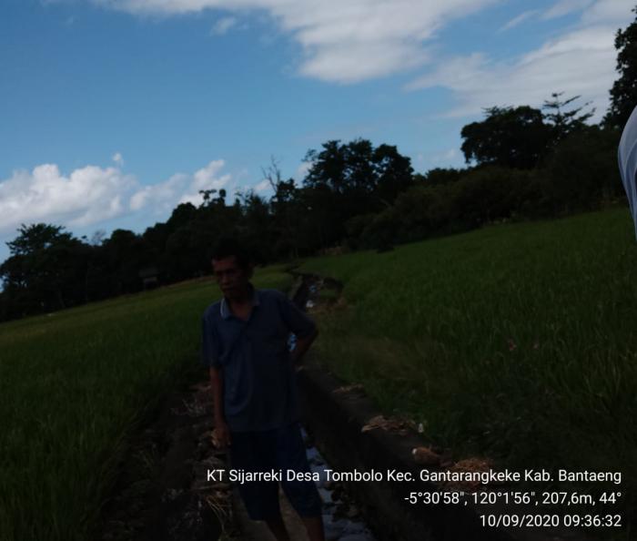 Kunjungan ke lahan sawah Kelompok Tani Sijarreki Desa Tombolo Kec.Gantarangkeke Kab.Bantaeng