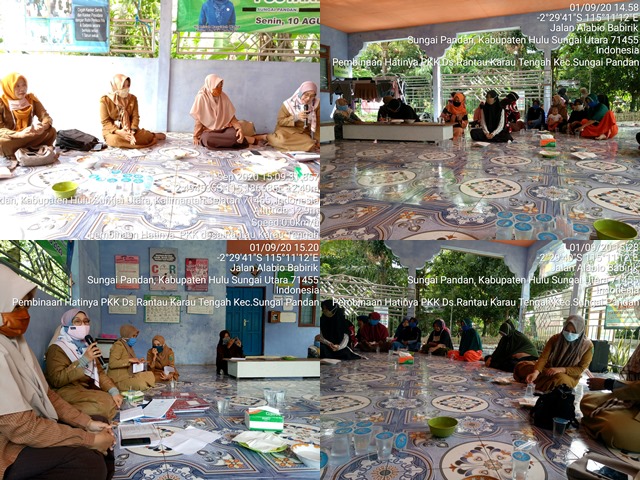 Pembinaan HATINYA PKK Bersama Penyuluh Pertanian Desa Rantau Karau Tengah Kec. Sungai Pandan Kab. HSU