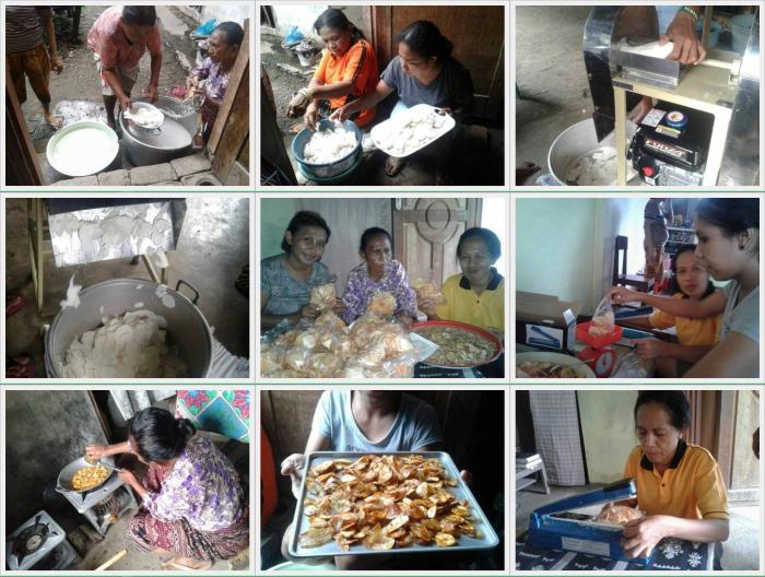 PENGOLAHAN KERIPIK TALAS ALA KWT. CLARITA KELURAHAN KOTA UNENG KECAMATAN ALOK