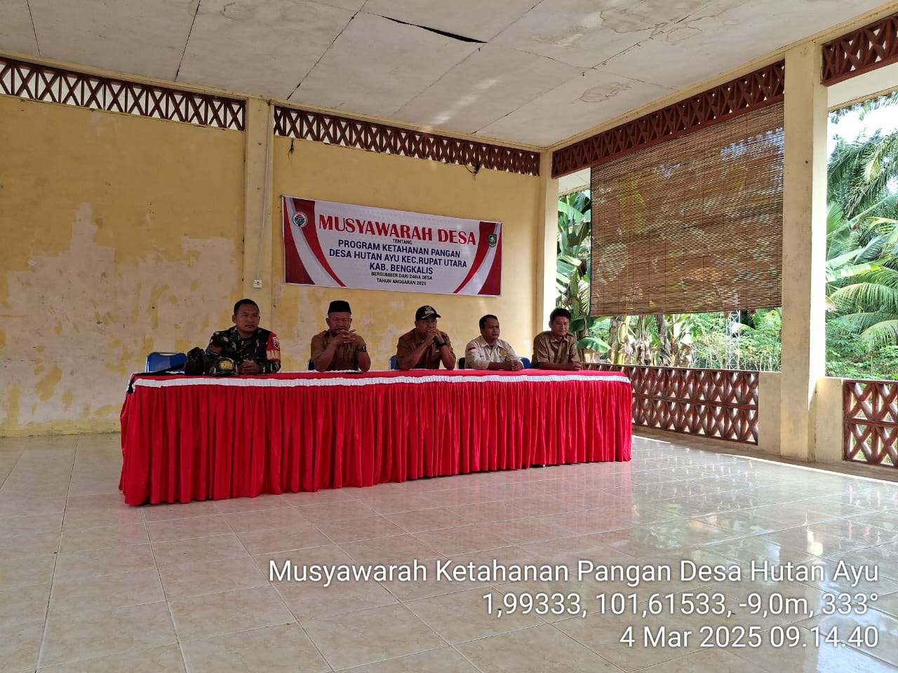 Desa Hutan Ayu Kecamatan Rupat Utara Melakukan Musyawarah Desa Tentang Ketahanan Pangan Desa Tahun 2025