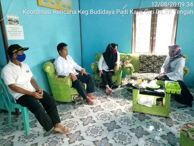 Koordinasi Rencana Kegiatan Budidaya Padi Kaya Gizi (Biofortifikasi) Untuk tahun 2021 Desa Rantau Karau Tengah Kec. Sungai Pandan