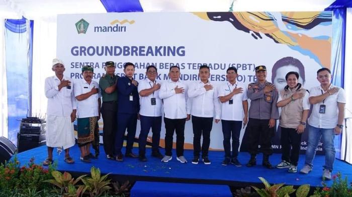 Groundbreaking Sentra Pengolahan Beras Terpadu CSR Bank Mandiri Di Subak Tibu Beleng