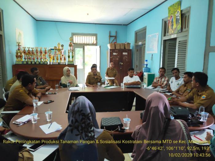 Rakor Peningkatan Produksi Tanaman Pangan & Sosialisasi Kostratani Bersama Mantri Tani Desa (MTD) di Kecamatan Malingping